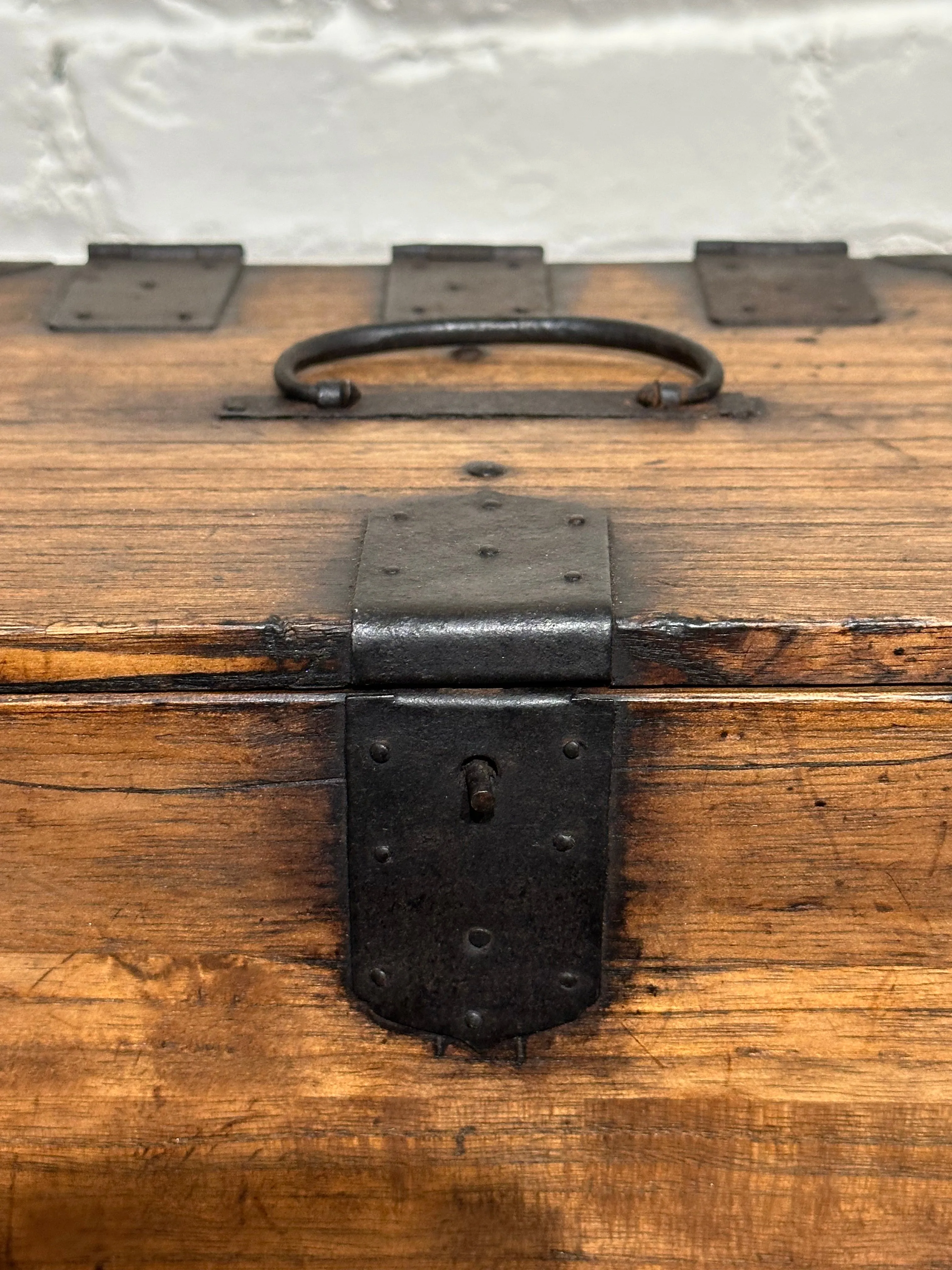 Antique Japanese Meiji Era Kiri Wood Suzuribako Calligraphy Tansu Chest 10"