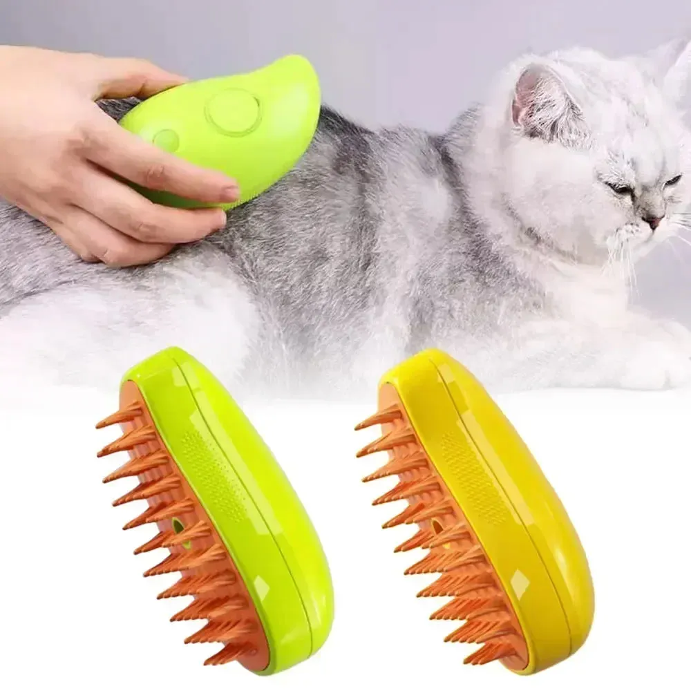 Dog Cat Steamy Brush Steam Brush Electric Sprayer for Massage Pet Grooming tool Shedding 3 in 1 Electric Sprays Massage Combs