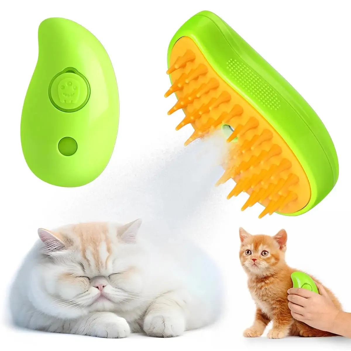 Dog Cat Steamy Brush Steam Brush Electric Sprayer for Massage Pet Grooming tool Shedding 3 in 1 Electric Sprays Massage Combs