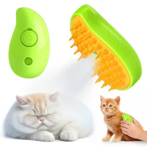 Dog Cat Steamy Brush Steam Brush Electric Sprayer for Massage Pet Grooming tool Shedding 3 in 1 Electric Sprays Massage Combs