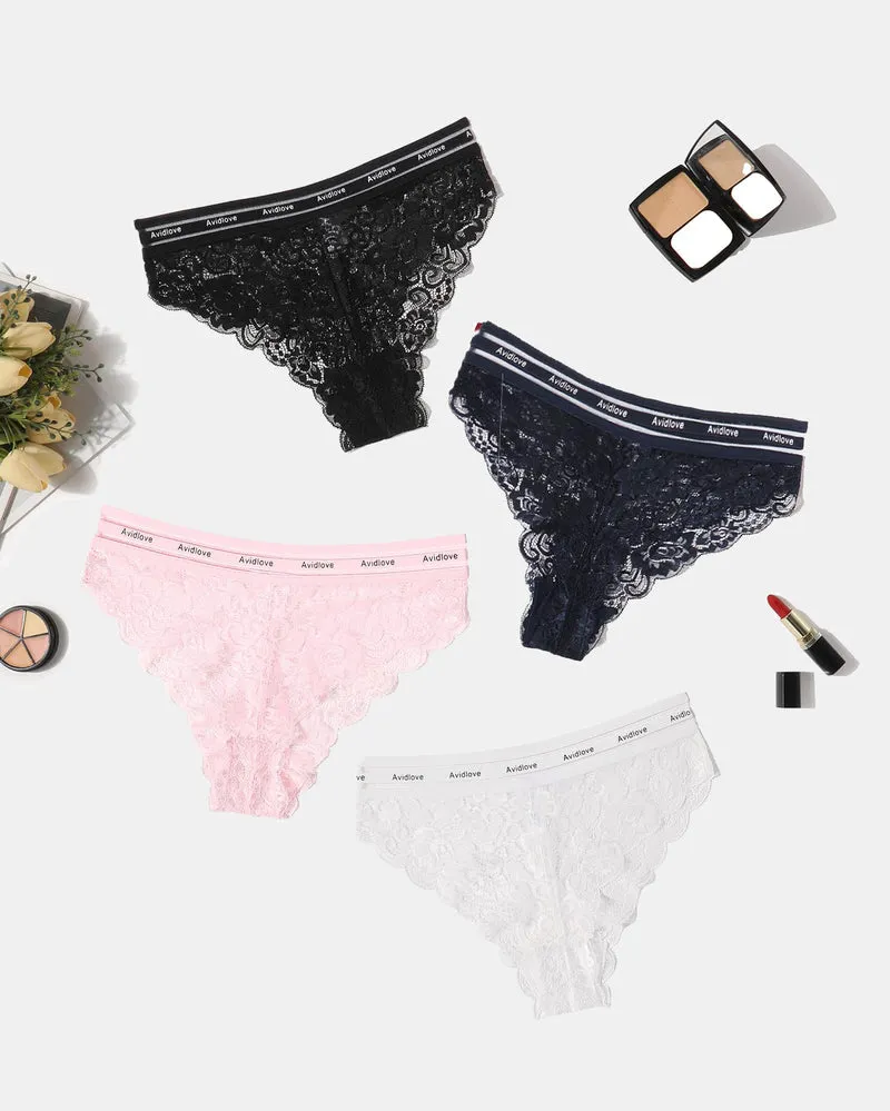 Floral Lace Panties Hipster Underwear Briefs Panty Set