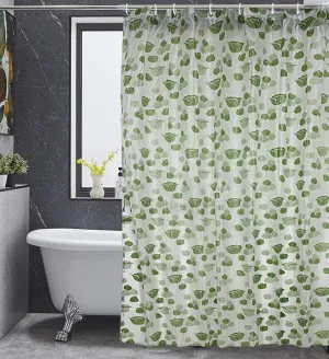 Kuber Industries Shower Curtain & Bathmat Set | Non-Slip Bath mats for Bathroom | Easy-Slide Curtains | Polyester Curtain or Bathmat for Bath Décor | YF9-3T | 18 Pcs Set | Multicolor