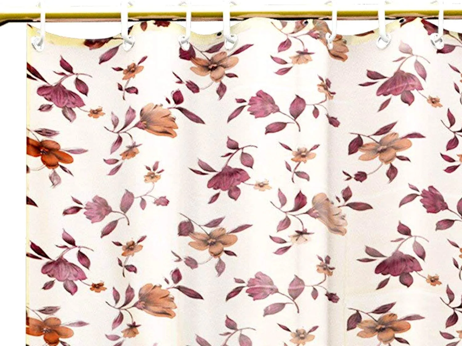 Kuber Industries Shower Curtain & Bathmat Set | Non-Slip Bath mats for Bathroom | Easy-Slide Curtains | Polyester Curtain or Bathmat for Bath Décor | YX0154-3T | 9 Pcs Set | Multicolor