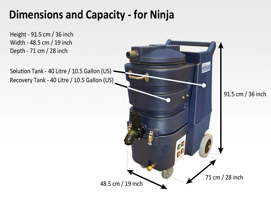 Ninja Carpet Cleaning Machine | 400 psi | Std   HD 3 Stage 5.7" PERFORMANCE Vacs