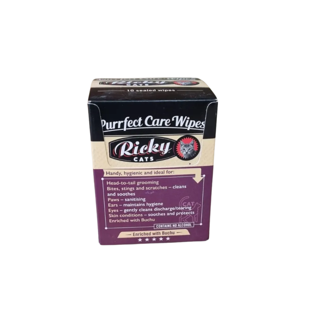 Ricky Feline Purrfect Care Wipes - 10 pbox