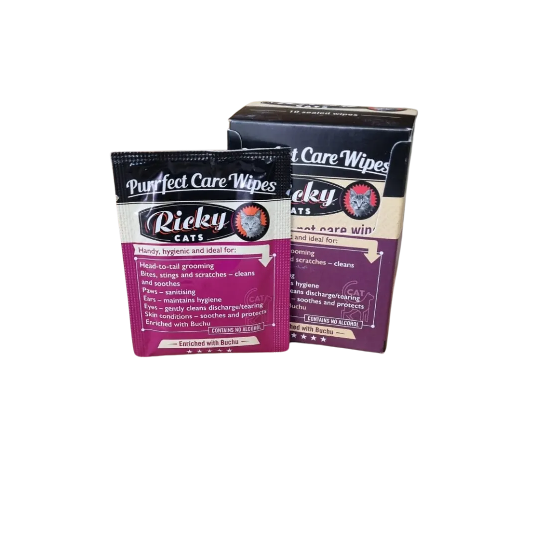 Ricky Feline Purrfect Care Wipes - 10 pbox